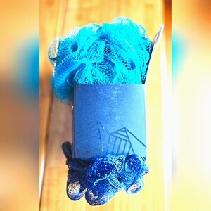 NEW! Eddie Bauer Jumbo Shower Mesh Poufs Set